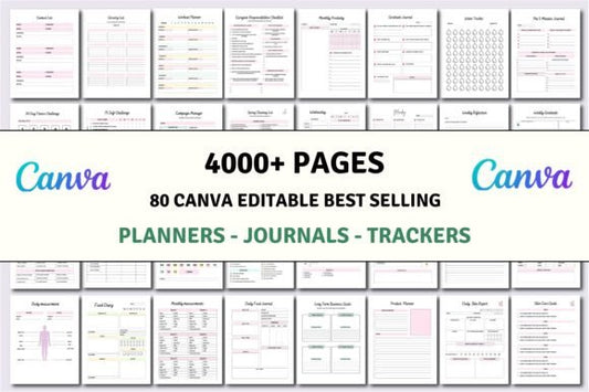 80+ Editable Canva Planner & Journal Templates